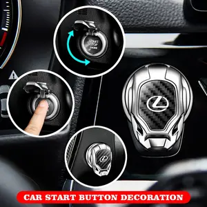 Lexus Car One-Button Start Button Protector Cover, Interior Key Protection Decorative Accessory, Anti-Scratch Decoration Set, Car Accessories