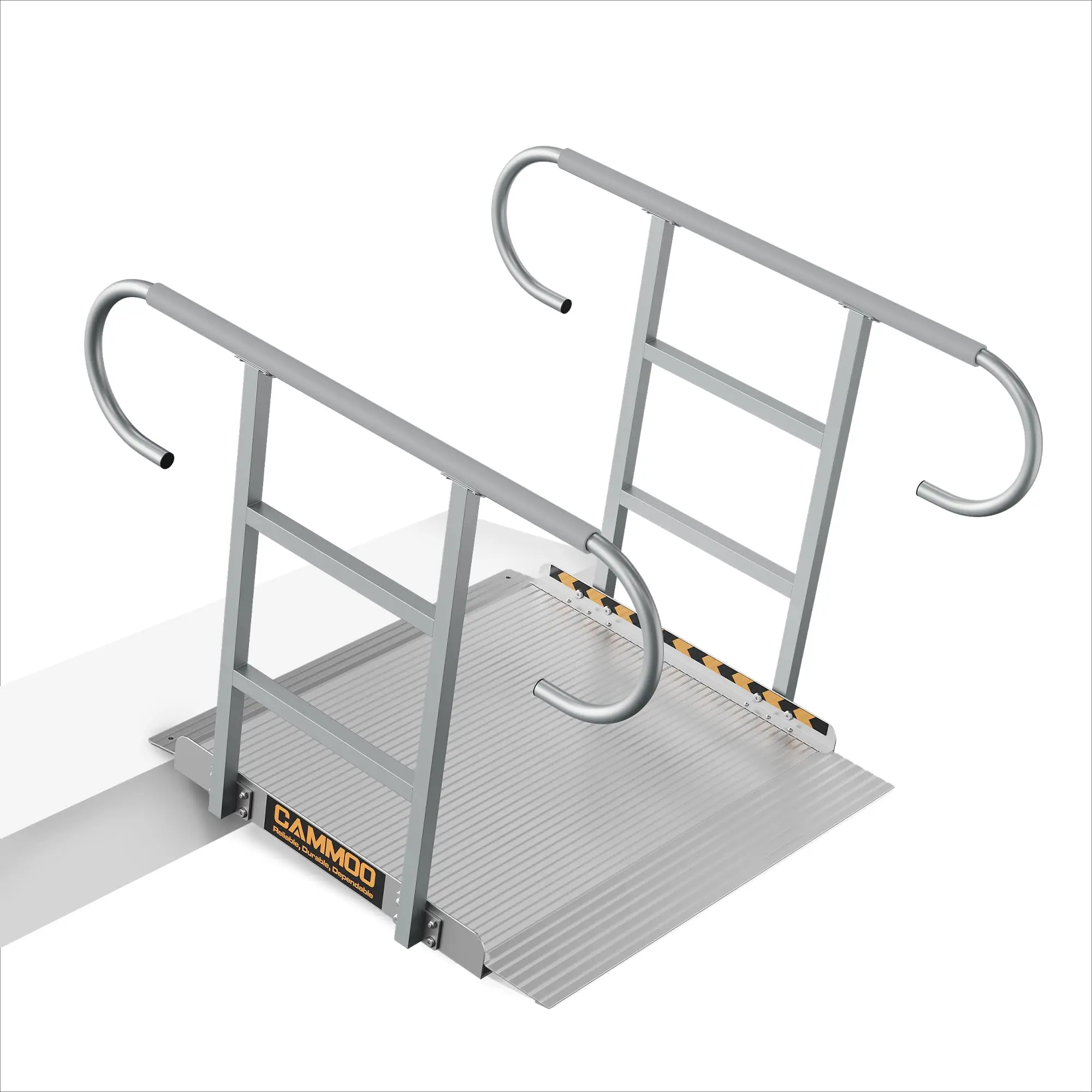 CAMMOO 3 FT Wheelchair Ramp with Handrails for Home Steps 1200LBS Capacity, High-Strength Aluminum Alloy, Triple Anti-Slip, Handicap Ramp for Home Steps, Entry Access, Door Threshold, Wheel Chairs