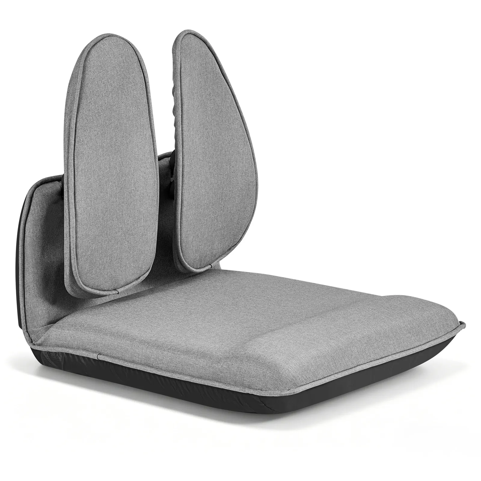VEVOR Floor Chair - 5 Adjustable Positions Folding Seat-Back Single-Seat Indoor Lounger, Ergonomic Back Support, Sturdy Metal Frame, Recycled Foam & Linen Fabric, Multifunctional for Reading, Relaxing, Gray, Seat-Back Indoor Loungers, Single-Seat Indoor L