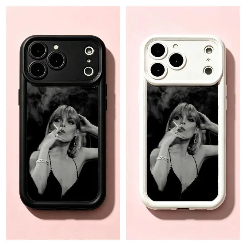 Scarface Black-White Retro Movie Star Silicone Cellphone Case - Shockproof, Durable Phone Protector with Grunge Aesthetic, Butterfly Design, Multi-Model Fit for iPhone 17/16/15/14/13/12/11 ProMax Plus,for Samsung Phones, Ideal Gift for Movie Fans