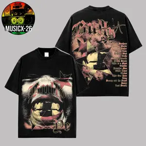 [X-26] Ye Bully Album 26 Graphic Premium Acid Washed Cotton T-Shirt, YE 2026 Hip-Hop Fan Merch Tee, Kanye Bully Era Streetwear Graphic Shirt, Gift for Ye Fans Vintage Rap Album Collector Tee