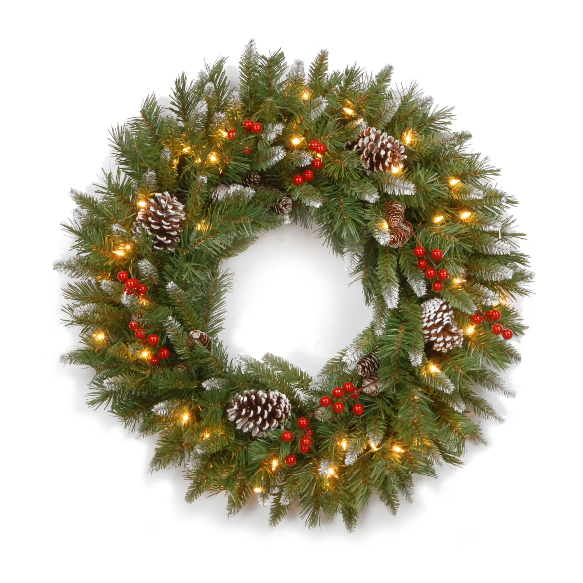 24" Frosted Berry Wreath