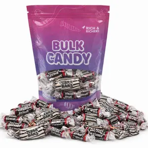 Rich & Richers Tootsie Roll Midgees & Zebra Bars Peanut Butter Mix 1 LB Retro Chewy Nostalgic Bulk Candy 8 oz Each Classic Treat
