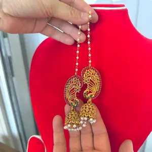 Antique Brass jhumka/earrings.