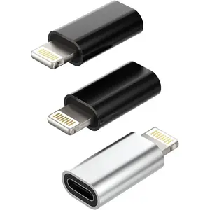 3Pack USB C Female to Lightning Male Adapter, Fast Charging, Reliable, Safety, Premium Material,