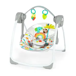 Bright Starts Playful Paradise Portable Compact Baby Swing - Unisex - Green