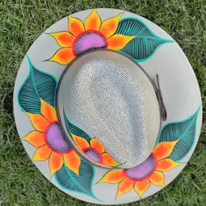 Hand Painted Sunflower Hat for Women - Fashion Accessory