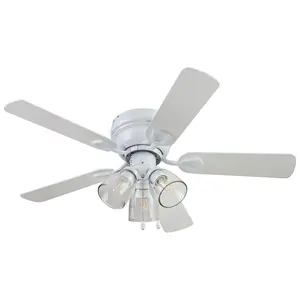Portage Bay Renton Ceiling Fan with Quiet, Reversible Motor, 52", Brushed Nickel