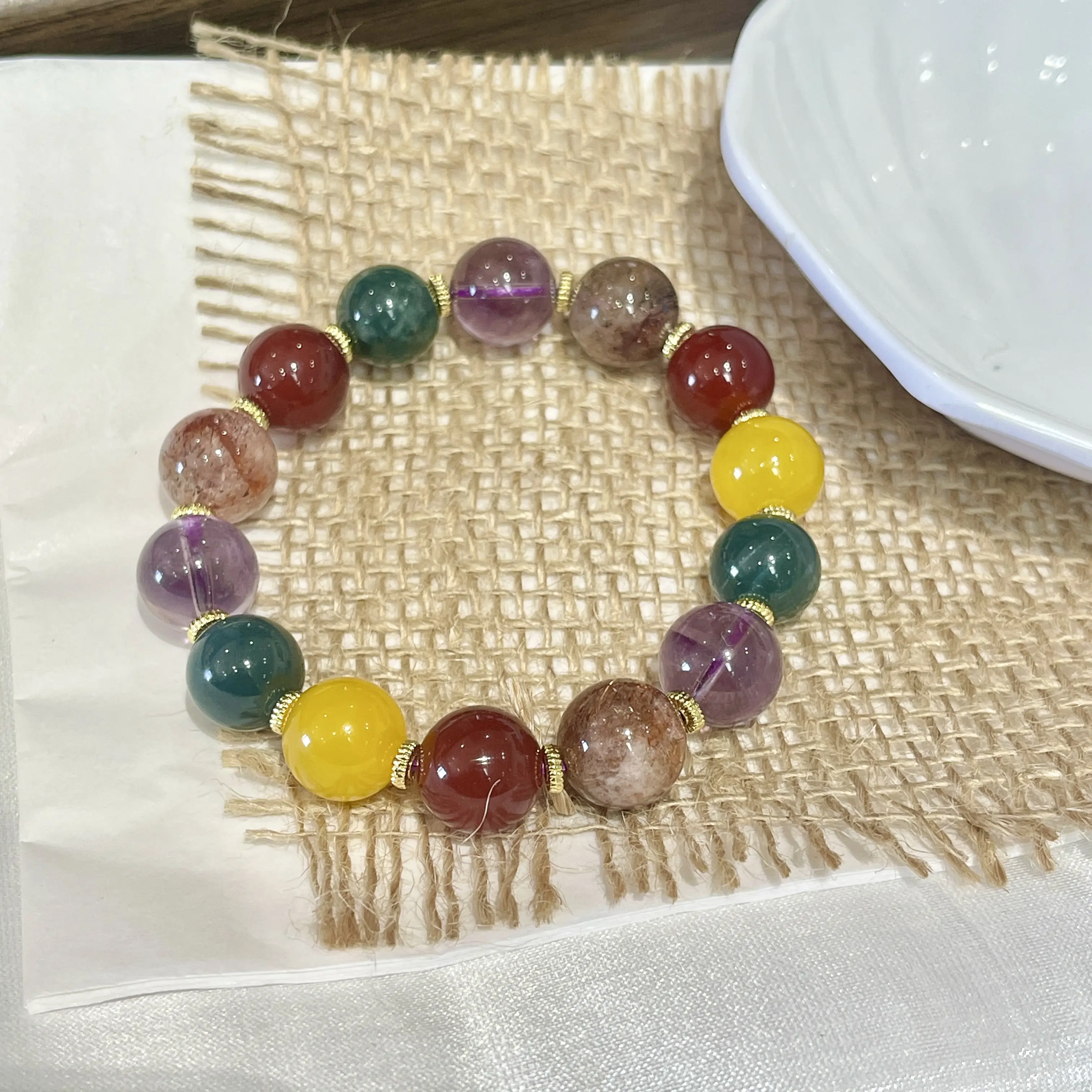 Crystal Bracelets for Energy Balance and Wellness - Relieves Stress Anxiety Enhances Mental Clarity Boosts Confidence and Success Facilitates Wealth Career Development