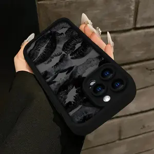 Black Lip Print - TPU Phone Case, Featuring a Printed Design, Shockproof And Drop-Resistant, Suitable As a Birthday Or Holiday Gift for Both Men And Women, Compatible with for iphone 16, 15, 14, 13, 12, 11, XS, XR, X, 7, Compatible with Samsung Galaxy S25