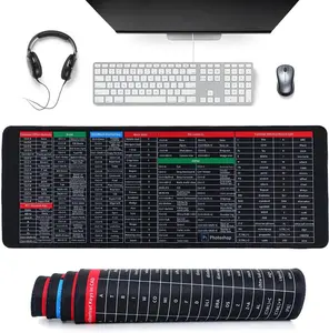 Large Size Mouse Pad Word/Excel/Power Point Shortcut Keys Desk Pad Mat Non Slip, Durable Anti-Slip Keyboard Pad, Creative Office Software Shortcuts Mousepad, Upgraded Extended XXL Gaming Mouse Pad