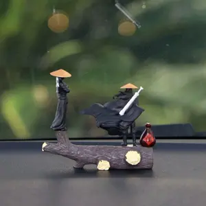 Jianghu Old Friend Car Ornament, Ancient Style Knight Dashboard Display, High-End Interior Decoration for Cars