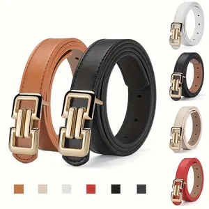 Ladies' Fashion Versatile Belts, Slim Waist Belts For Jeans, Simple Leather Belts For Small Suit Pants,  Lightweight Spring And Summer Belts For Women, Suitable For Everyday Wear, Parties, Weddings, And Special Occasions.