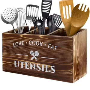 Kitchen Organizer Box for Cutlery, Wooden Sorting Tray for Forks, Spoons, Knives, Durable Design, Perfect for Home Use