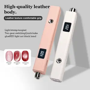 Portable Rechargeable LED Nail Lamp With Cylinder Shape,UV Nail Lamp Portable 1 LED Manicure Lamp And Mini Size For Gel Nail Polish Drying,Nail Curing Light,Quick Dry No Dark Hands