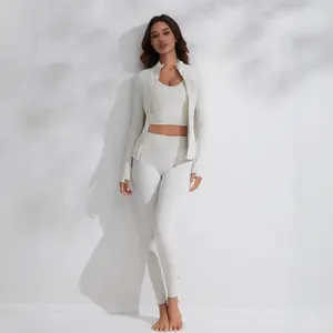 Get ready for the compliments! This stylish 4-piece activewear set includes a chic long sleeve crop jacket, a seamless sports bra, buttery-soft high waist yoga pants, and a cute pleated tennis skort. Perfect for the gym or a trendy casual look. tiktokshop