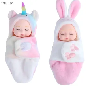 Sleep Baby Animal Themed Cute Sleeping Baby Dolls Plush Toys Perfect Kids Gift Party Favors for Children Soft and Cozy