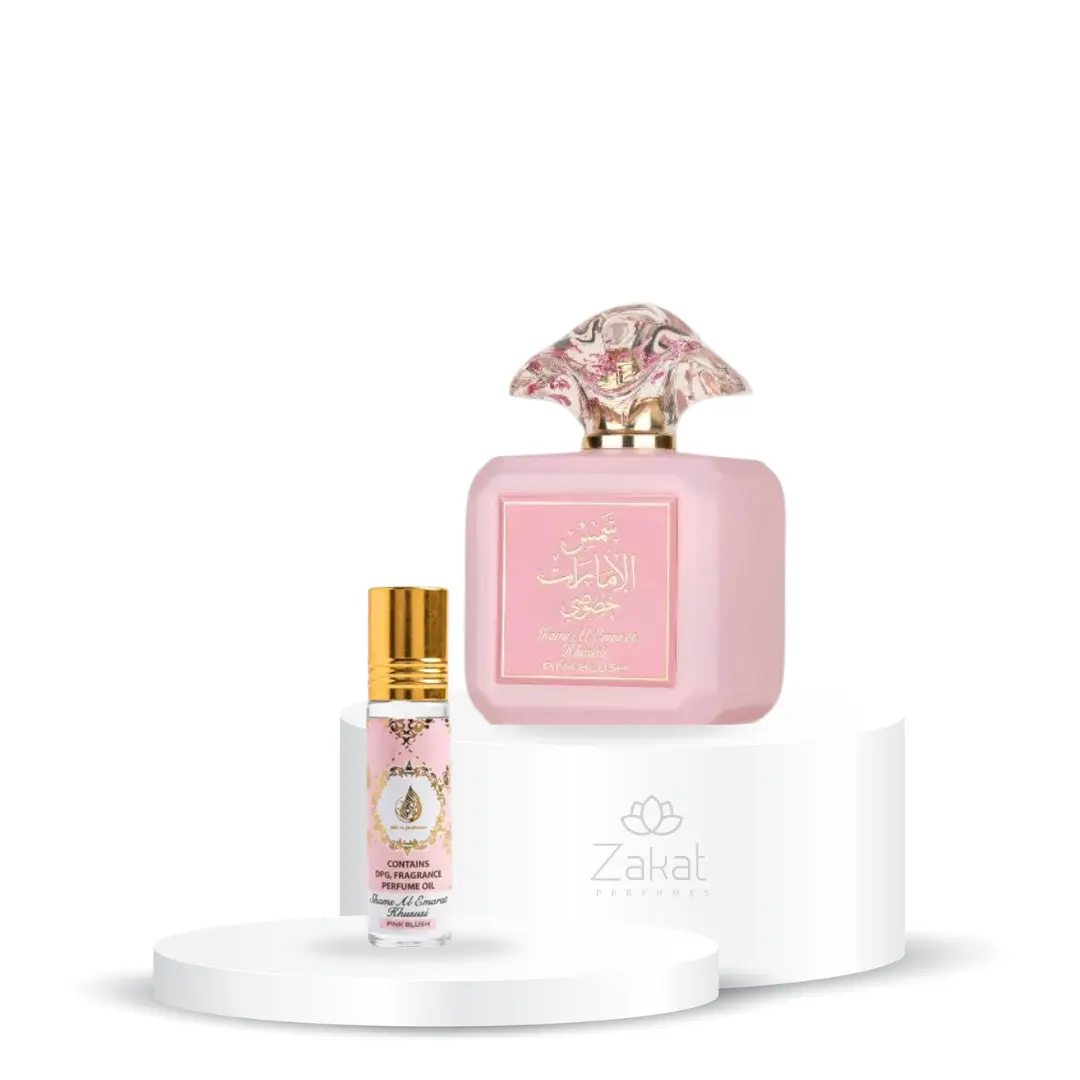 Oudlash Bundle | Ard Al Zafaran | Shams Al Emarat | Pink Blush | Women's Fragrance | 10 ML - 100 ML | Concentrated Oil - Eau De Parfum | Raspberry - Nectarine & Apple