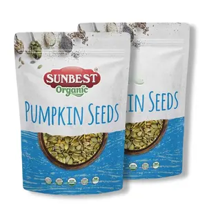 Organic Raw Pumpkin Seeds from Sunbest Natural – 32oz (2 pack, 16 oz each) – USDA Organic, Unsalted Shelled Pepita Seeds – Gluten-Free, Non-GMO, Vegan, Kosher Snack Protein Fiber