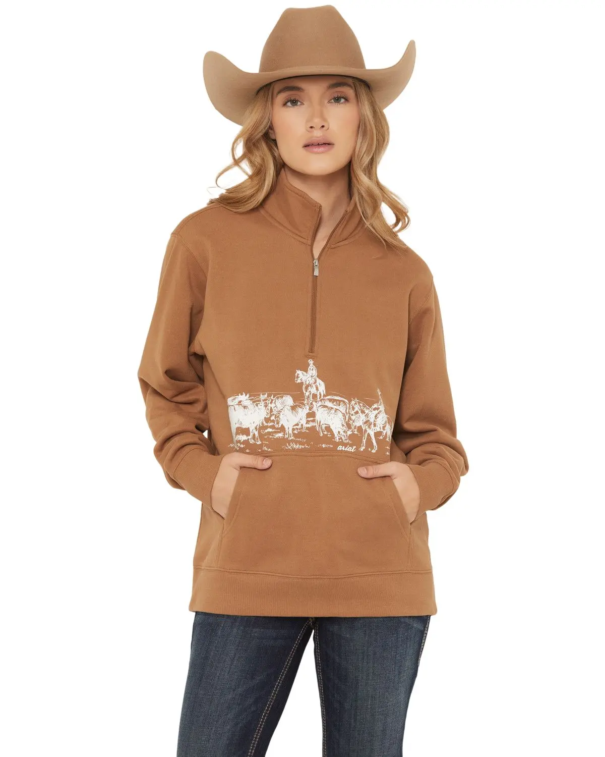 Ariat Women's Women'S Boot Barn Scenic 1/2 Zip Pullover - 10073180