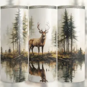 Deer | 20oz Skinny sublimation tumbler transfer print out (TRANSFER ONLY, NOT A FINISHED TUMBLER) Drinkware Bottle Water Bottles
