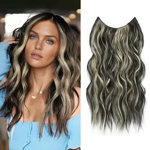 lodon 16/20/24" Clip in Hair Extensions, 180% Density Water Wave One-Piece Wig, HD Invisible Lace Beginner Friendly Glueless Install, Quick Easy Wear for Daily Use, Full Thick Ends No Shedding, 2026 New Arrival Luxury Wig.