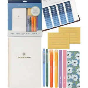 - Selah Mini  Journaling Kit, Church Notes Journal, 75  Tabs, Bookmark, 2  s, 2 Gel Highlighters, 2 Chisel Tip Highlighters & Prayer Sticky Notes, Mothers Day
