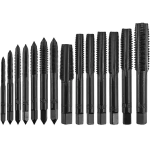 14 count Nitriding Coated Straight Flute Tap Set  Thread Taps, Machine Screw Tap and Drill Tapping Threading Tool 6-32NC -1/2-13NC