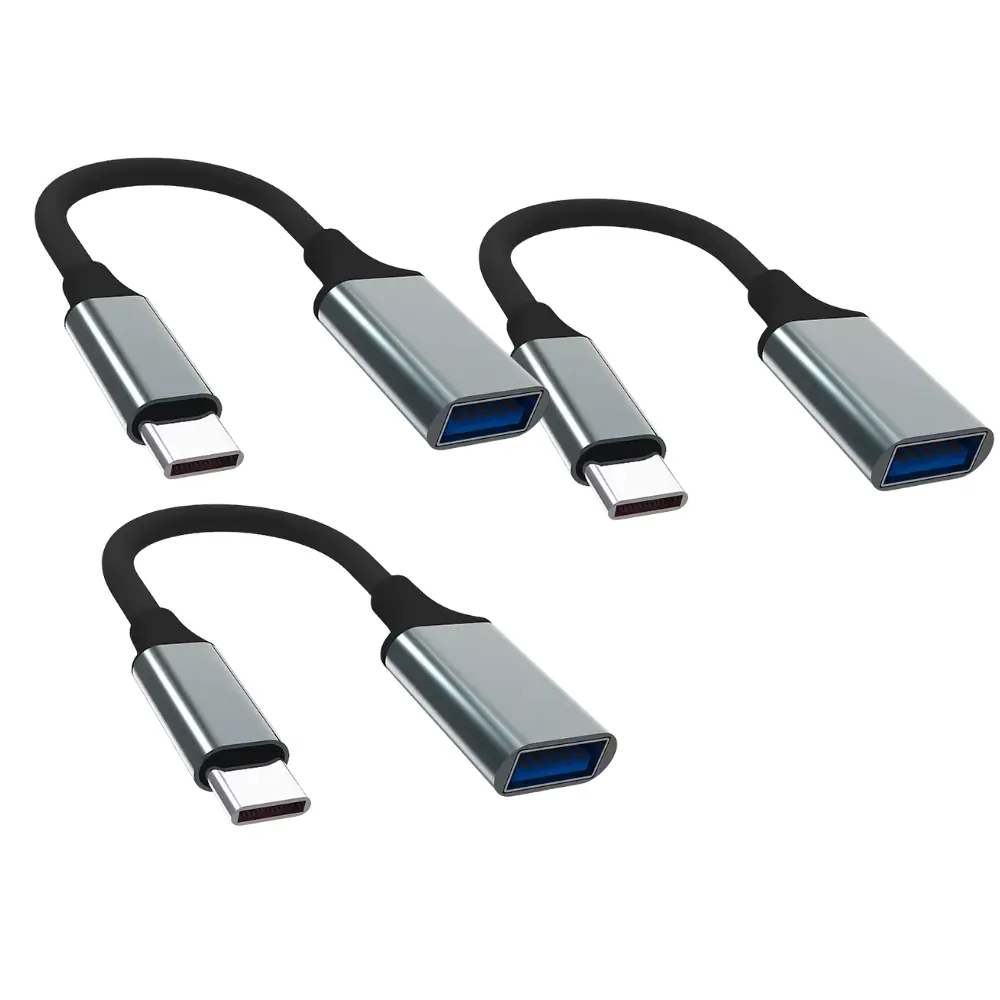 (3 Pack) USB Converter Adapter, USB Female to USB-C Male Adapter Cable