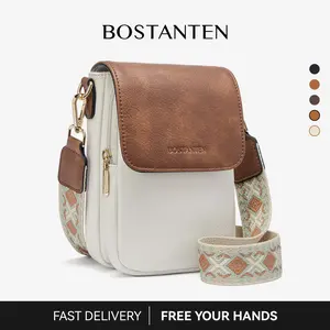Bostanten Women's Leather Cell Phone Purse - Small Crossbody Bag with Card Slots, Adjustable Strap, Chic Stylish Accessories for Women, Ideal Womens Gifts & Gifts for Mom (Summer Vibes)