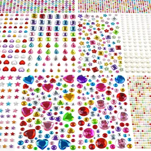 3000 PCS Gem Stickers - Self Adhesive Scrapbook Supplies |   Rhinestones for Crafts Supplies,Small Earrings Face Nail Jewels for Kids - Face Gems Glitter Hair Jewelry for Women,Festival Essentials