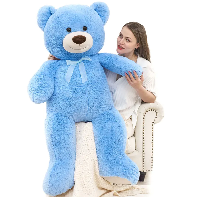 MaoGoLan 51" Giant Teddy Bear Stuffed Animal, Big Teddy Bear for Girlfriend, Kids and Friends, Large Teddy Bear for Birthday, Valentine's Day and Christmas (Blue)