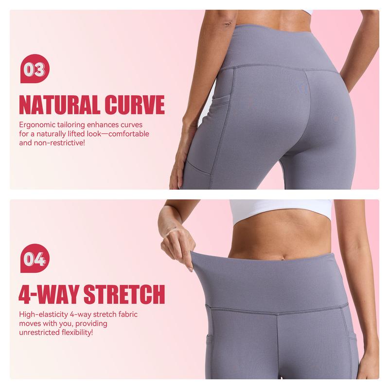 SHOWITTY Women's 3 Pack Fleece Lined Leggings with Pockets – High Waisted Thermal Warm Yoga Pants for Winter Workout & Everyday Wear