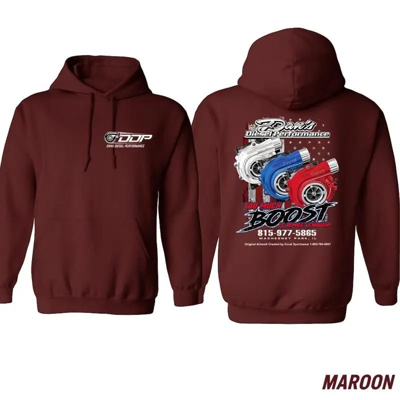 Diesel Mechanic Turbo Boost Unisex Hoodie, Funny Racing Pullover, Car Enthusiast Streetwear Sweatshirt, Perfect Gift for Men, Made in USA. LKD