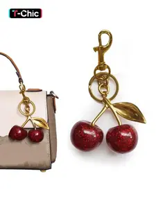 Cherry Design Bag Charm, Cute Bag Decoration, Bag Charm for Women & Girls, Fashion Bag Accessories for Daily Use