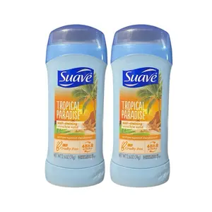 Suave Tropical Paradise 2 Pack Antiperspirant Deodorant - 2.6 Each Stick, Skincare Comfort, Invisible Solid, 48HR Lasting Freshness - Skin Repair