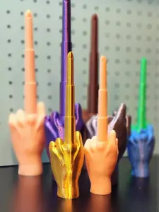 Collapsing Middle Finger - Unique Handcrafted Design with Various Colors and Shapes