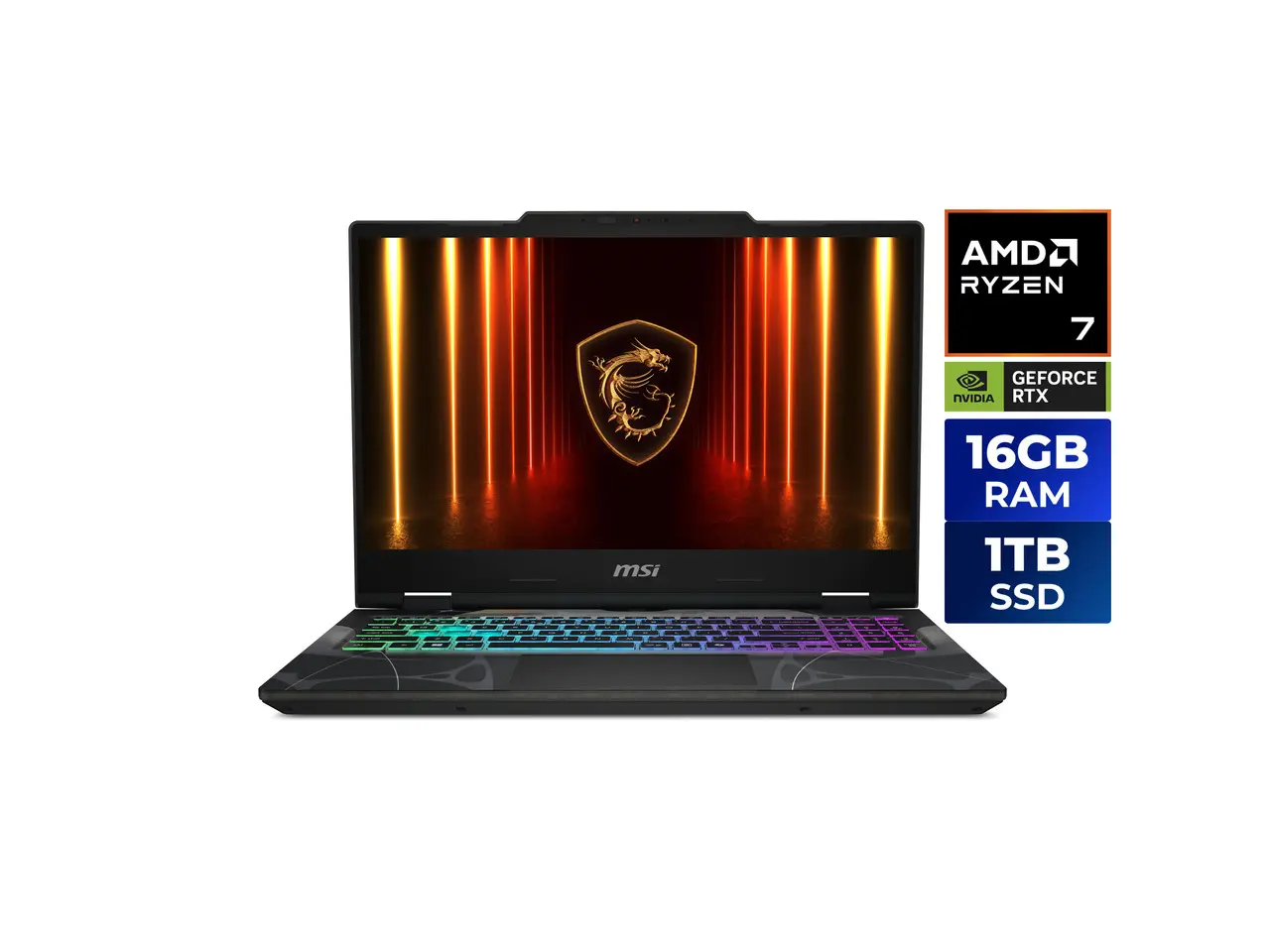 MSI - Cyborg A15 15.6" 144hz FHD Gaming Laptop - AMD Ryzen 7 260 - GeForce RTX 5060 - 16GB DDR5 RAM - 1TB SSD - Windows 11 Home (Cyborg A15 AI B2HWFKG-030US)