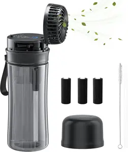 HandFan 20 OZ Bottle Stay Cool Anywhere –BPA Free Baby Bottle's Tritain Material Bottle with Mini Fan, Filter Straw, 2500mAh Battery Gift for Hiking Camping Travel Party Sports Workout Outdoor activity Tumbler