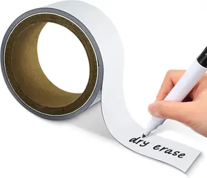Houseables Magnetic Strip, Magnetic Tape, Magnet Tape, Magnet Roll, Dry Erase Label, Strips for White Board, Write on Labels, Whiteboard Sheet, Dry Erase Sheet, Writable, Wipe Off, Blank, 2 in X 10 FT