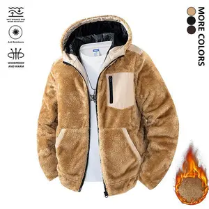 Men's Autumn Winter Fleece Lined Zip-Up Jacket, Stylish Sports Hooded Coat with Multiple Pockets, Classic Warm Casual Comfort, Urban Commuter Jacket, Sporty Style Jacket, Zip-Up Hoodie, Modern Casual Style, Chest Pocket Design, Suitable for Everyday Wear