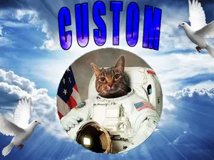 Personalized Name and Profile Picture Sticker with Heavenly Background