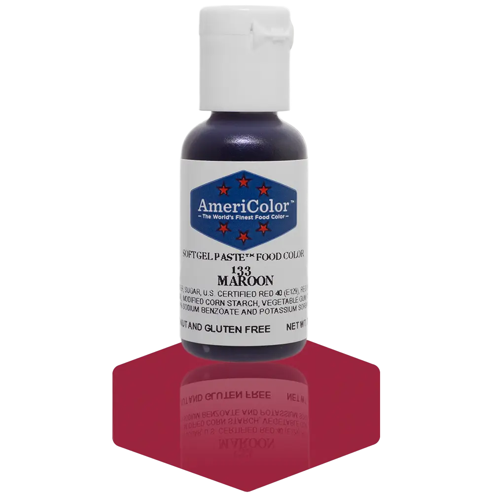 AmeriColor, Maroon, .75 Ounce, Soft Gel Paste Food Color
