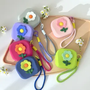 Portable Silicone Coin Purse, Compact Storage Pouch for Bluetooth Earbuds, Keys & Small Accessories, Zippered Mini Bag, Convenient & Durable Organizer tiktokshopspringglowup