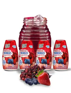 Klass Aguas Frescas Liquid Water Enhancer Hibiscus Berries Flavor Sugar Free Zero Calorie Drink Mix Keto Friendly 4 Bottles 96 Drinks
