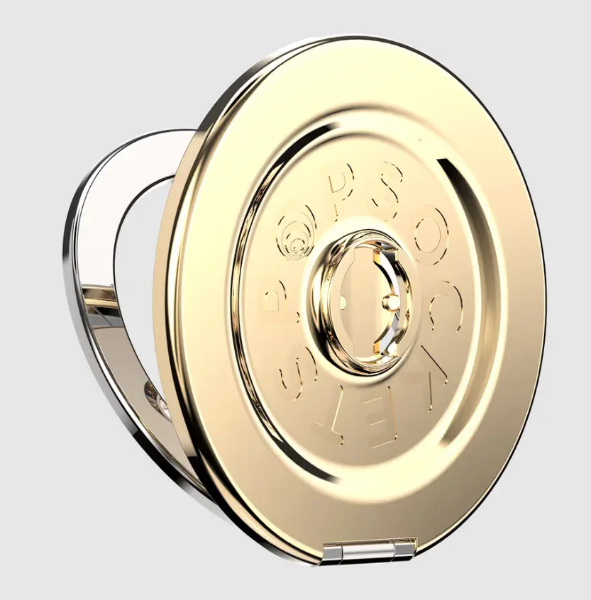 PopSockets Gold MagSafe Kick-Out Base Magnetic Rotating Phone Holder & Mount - Smartphone Stand, Mobile Phone Accessory, Magnetic Rotating Phone Holders & Mounts