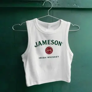 Jameson Irish Whiskey Beer Tank Top, St Patrick’s Day Shamrock Graphic Sleeveless Shirt, Funny Irish Drinking Party Top for Men & Women