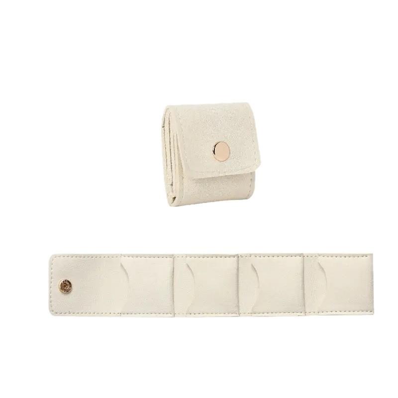 Compartmentalized Portable Jewelry Box — Simple, Mini, and Premium Travel Jewelry Case — Anti-Loss Storage Pouch for Rings, Stud Earrings, and Small Accessories (Easy to Find)