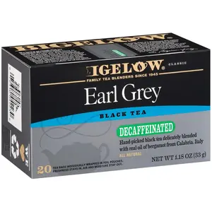 Bigelow Decaffeinated Earl Grey Black Tea – 20 Count (Pack of 1) | Classic Bold Flavor with Pure Bergamot Oil