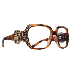 Valencia, The Medallion Barrel Racer Concho Bling Women's Readers  with Genuine European Crystals (Brown) - NY Fifth Avenue